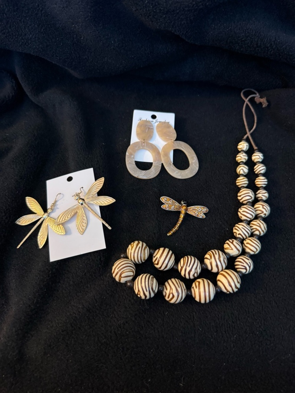 Mixed lot of jewelry dragonfly, boho